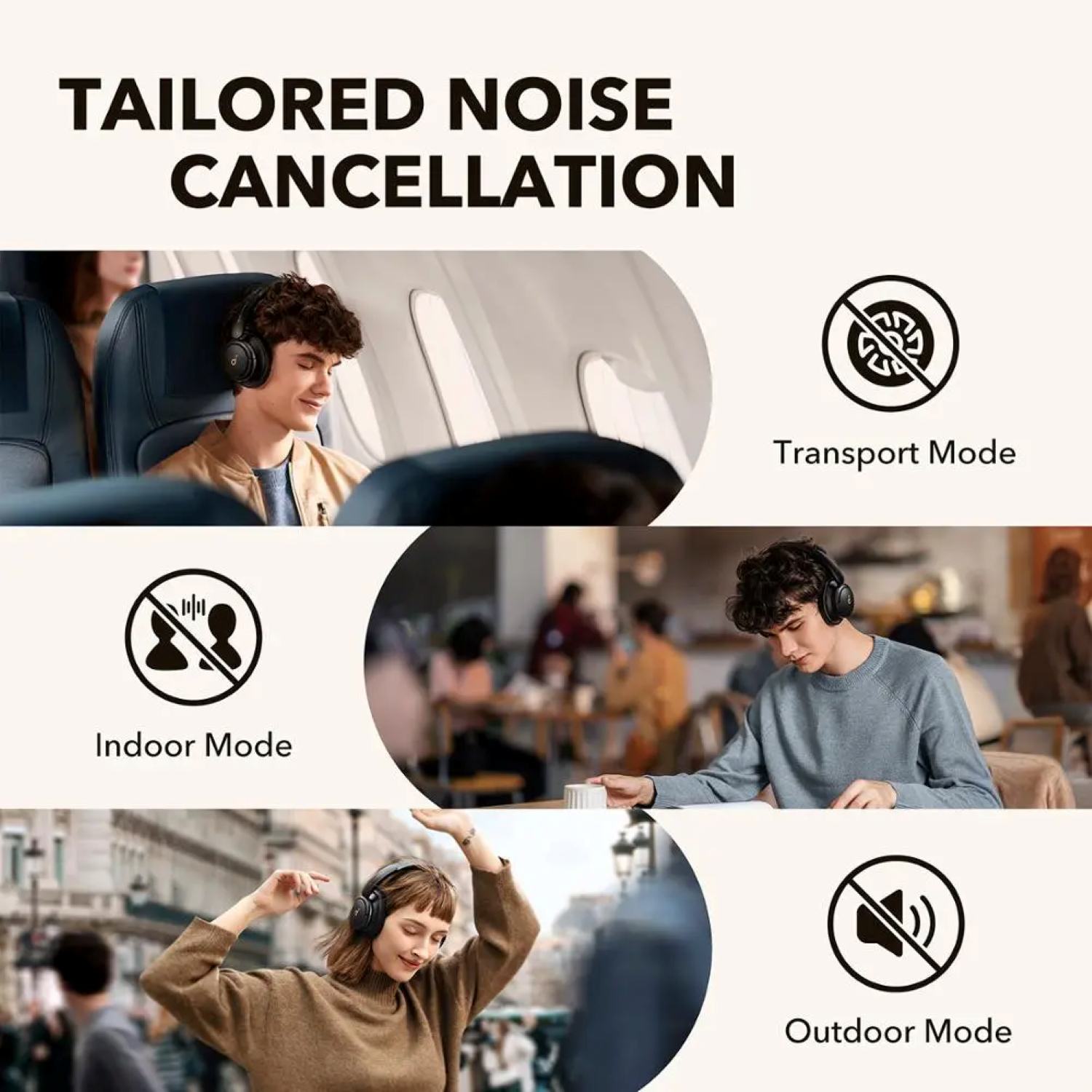Anker Soundcore Life Q30 Hybrid Active Noise Cancelling Bluetooth Wireless Headphones with Multiple Modes, Hi-Res Sound 40H Playtime