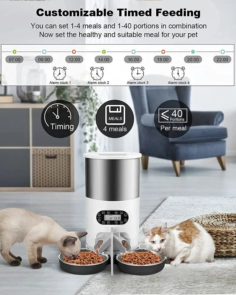 Tuya Smart APP Pet Feeder Cat And Dog Food Automatic Dispenser Suitable For Small And Medium-Sized Cats And Dogs Remote Feeding