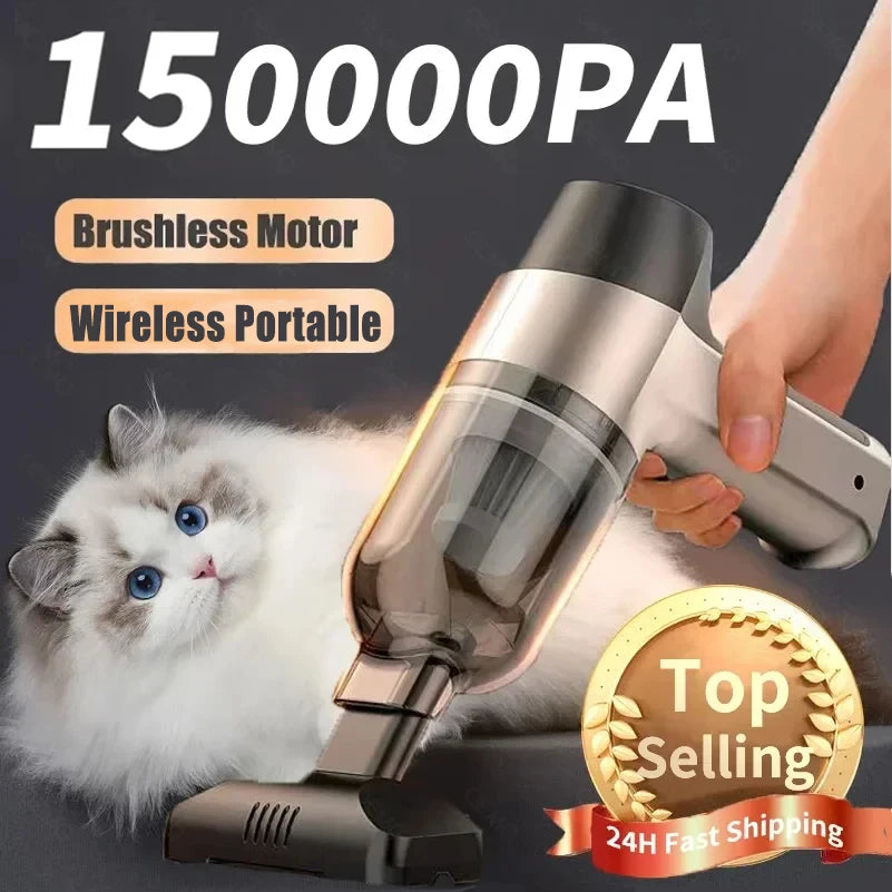 Household Vacuum Cleaner Cordless Handheld Portable Car Cleaner Appliance Powerful Cleaning Machine Pet Hair Cleaner