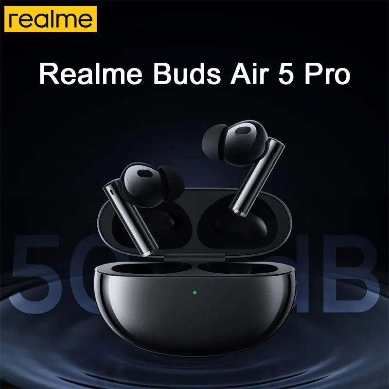 Realme Buds Air 5 Pro Bluetooth 5.3 Earphone Active Noise Cancelling True Wireless Headphone 40 H Battery Life Air5 Pro Earbuds
