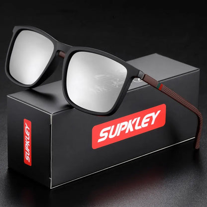 SUPKLEY Sports Sunglasses for Men Polarized Comfortable Wear Square Sun Glasses Male Light Weight Eyewear Accessory