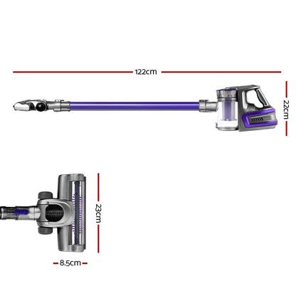 Devanti Handheld Vacuum Cleaner Stick Cordless Car Vacuum 2-Speed HEPA