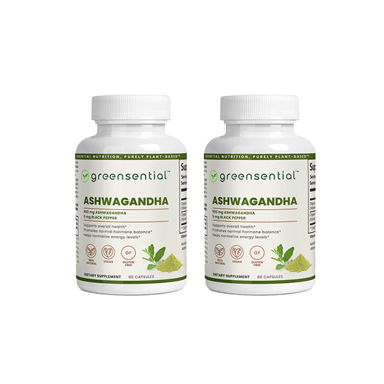 Organic Ashwagandha 1,300mg Daily with Black Pepper – 60 Capsules